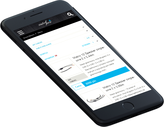 smartphone with audioforte screen